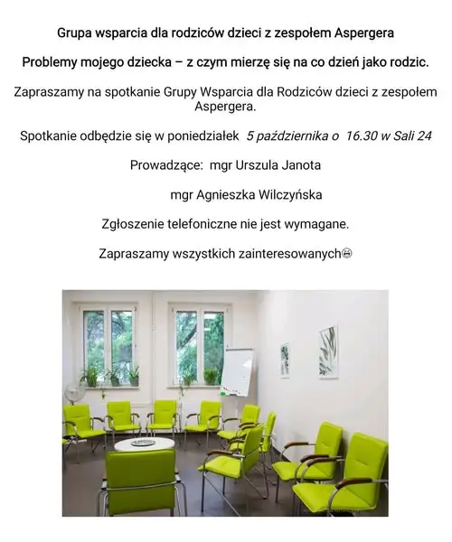 Grupa wsparcia dla rodziców dzieci z zespołem Aspergera w Gliwicach