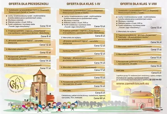 Zamek w Toszku zaprasza grupy zorganizowane na aktywne zwiedzanie