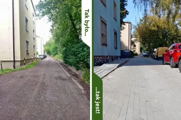 Gliwice: Łącznik Ligonia – Damrota po remoncie. Bezfazowa kostka i retencja wód