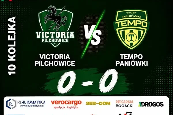 Victoria Pilchowice remisuje z Tempo Paniówki na własnym boisku