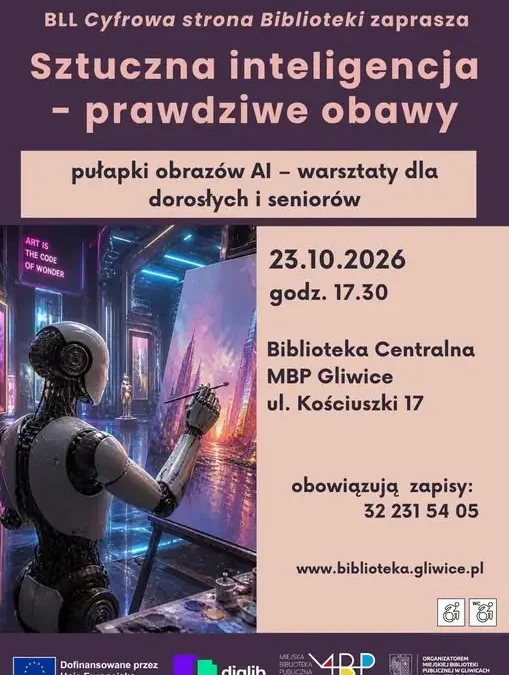 Sztuczna inteligencja – prawdziwe obawy. Warsztaty w gliwickiej bibliotece