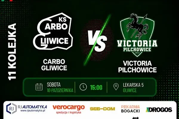 Victoria Pilchowice zagra na wyjeździe z KS Carbo Gliwice w 11. kolejce III ligi śląskiej