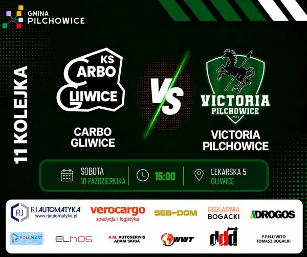 Victoria Pilchowice zagra na wyjeździe z KS Carbo Gliwice w 11. kolejce III ligi śląskiej