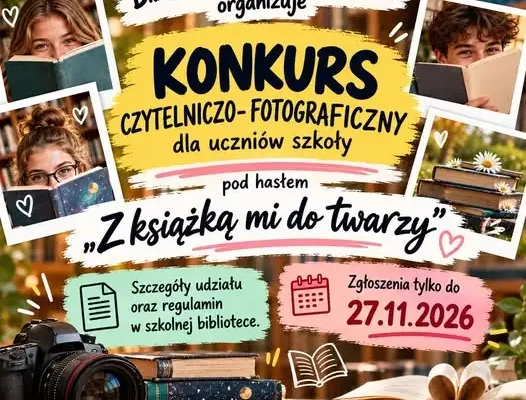 Knurów: konkurs „Z książką mi do twarzy” w bibliotece szkolnej Kopernika