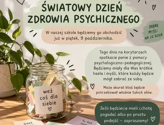 Światowy Dzień Zdrowia Psychicznego w Pyskowicach – szkolna akcja wsparcia