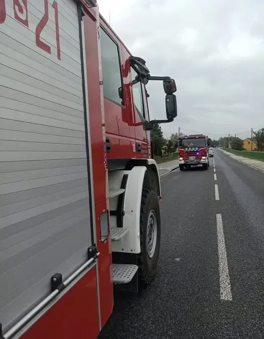 Pilchowice: plama ropopochodna na ul. Gliwickiej — interweniowały OSP Pilchowice i OSP Wilcza