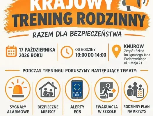 Trening rodzinny „Razem dla bezpieczeństwa” w Knurowie – już 17 października