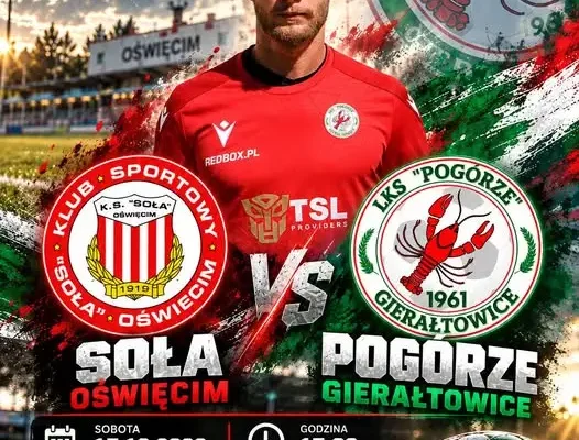 10. kolejka A klasy Oświęcim: KS Soła zmierzy się z LKS Pogórze Gierałtowice