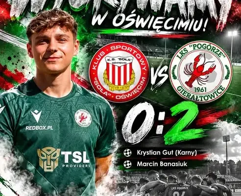 Trzecie zwycięstwo z rzędu! LKS Pogórze Gierałtowice wygrywa w Oświęcimiu