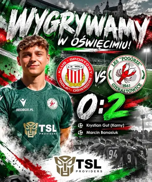 Trzecie zwycięstwo z rzędu! LKS Pogórze Gierałtowice wygrywa w Oświęcimiu