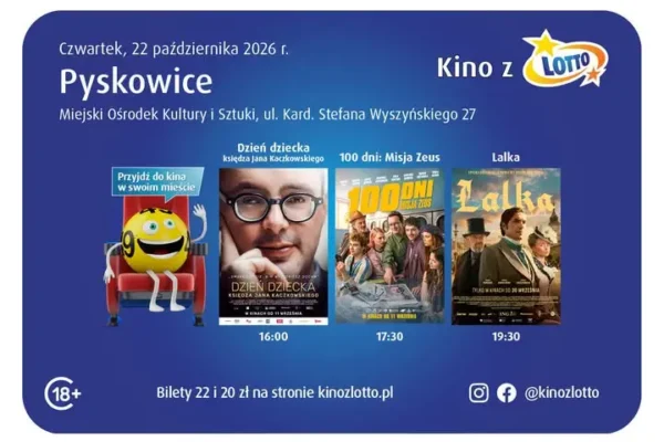 Kino ZLOTTO zawita do Pyskowic – już 22 października