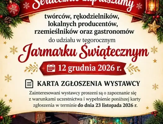 XVI Toszecki Jarmark Adwentowy – zaproszenie dla wystawców
