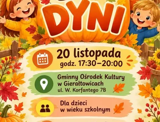 Bal Dyni w Gierałtowicach – jesienna zabawa dla dzieci