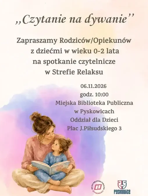 Pyskowice: „Czytanie na dywanie” – poranek z książką dla najmłodszych