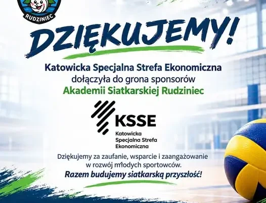 Katowicka Specjalna Strefa Ekonomiczna sponsorem Akademii Siatkarskiej Rudziniec