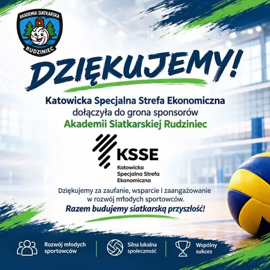 Katowicka Specjalna Strefa Ekonomiczna sponsorem Akademii Siatkarskiej Rudziniec