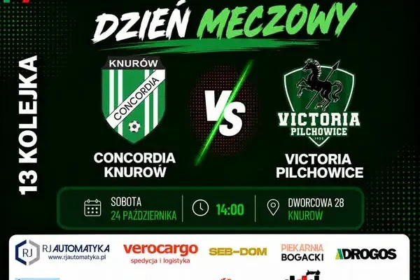 Concordia Knurów kontra Victoria Pilchowice – 13. kolejka III ligi śląskiej