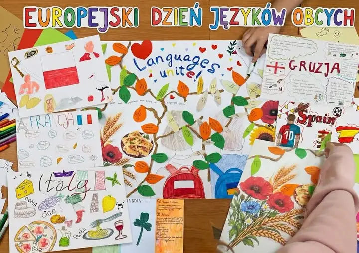 Europejski Dzień Języków Obcych w pyskowickiej szkole – wystawa prac uczniów w świetlicy