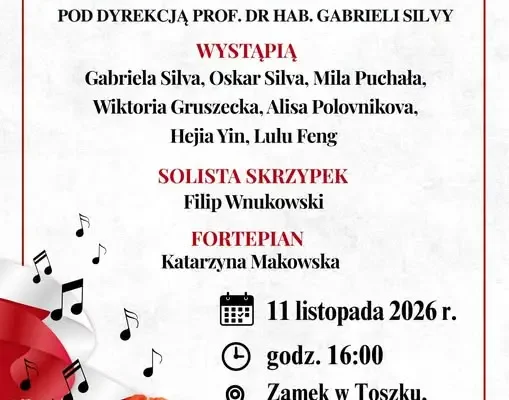 Koncert „Pieśni polskie” w Zamku w Toszku na Święto Niepodległości