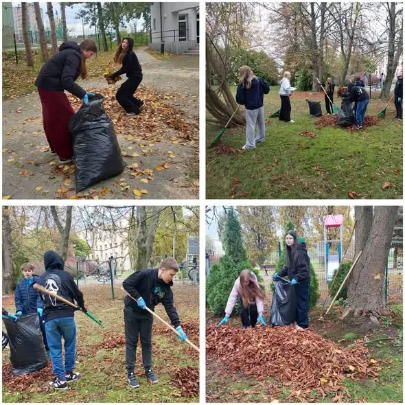 Sikornik: międzypokoleniowa akcja porządkowania ogrodu w DPS NASZ DOM