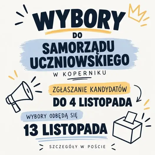 Wybory do Samorządu Uczniowskiego w Zespole Szkół w Knurowie – zgłoszenia do 4 listopada