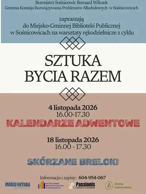„Sztuka bycia razem” – jesienne warsztaty rękodzielnicze w Sośnicowicach