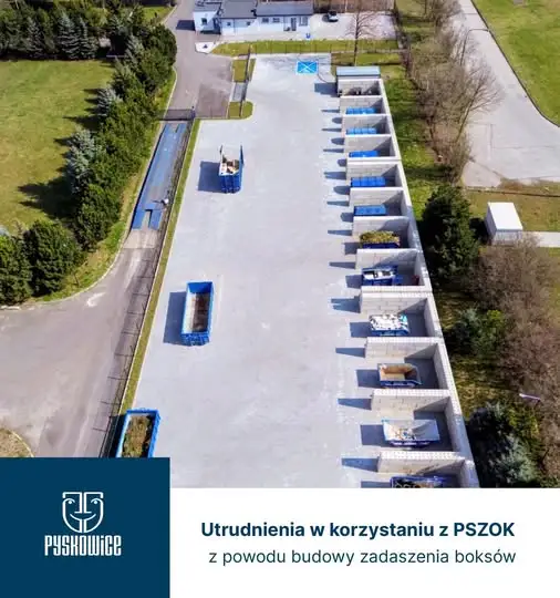 Utrudnienia w PSZOK przy ul. Poznańskiej 5 w Pyskowicach